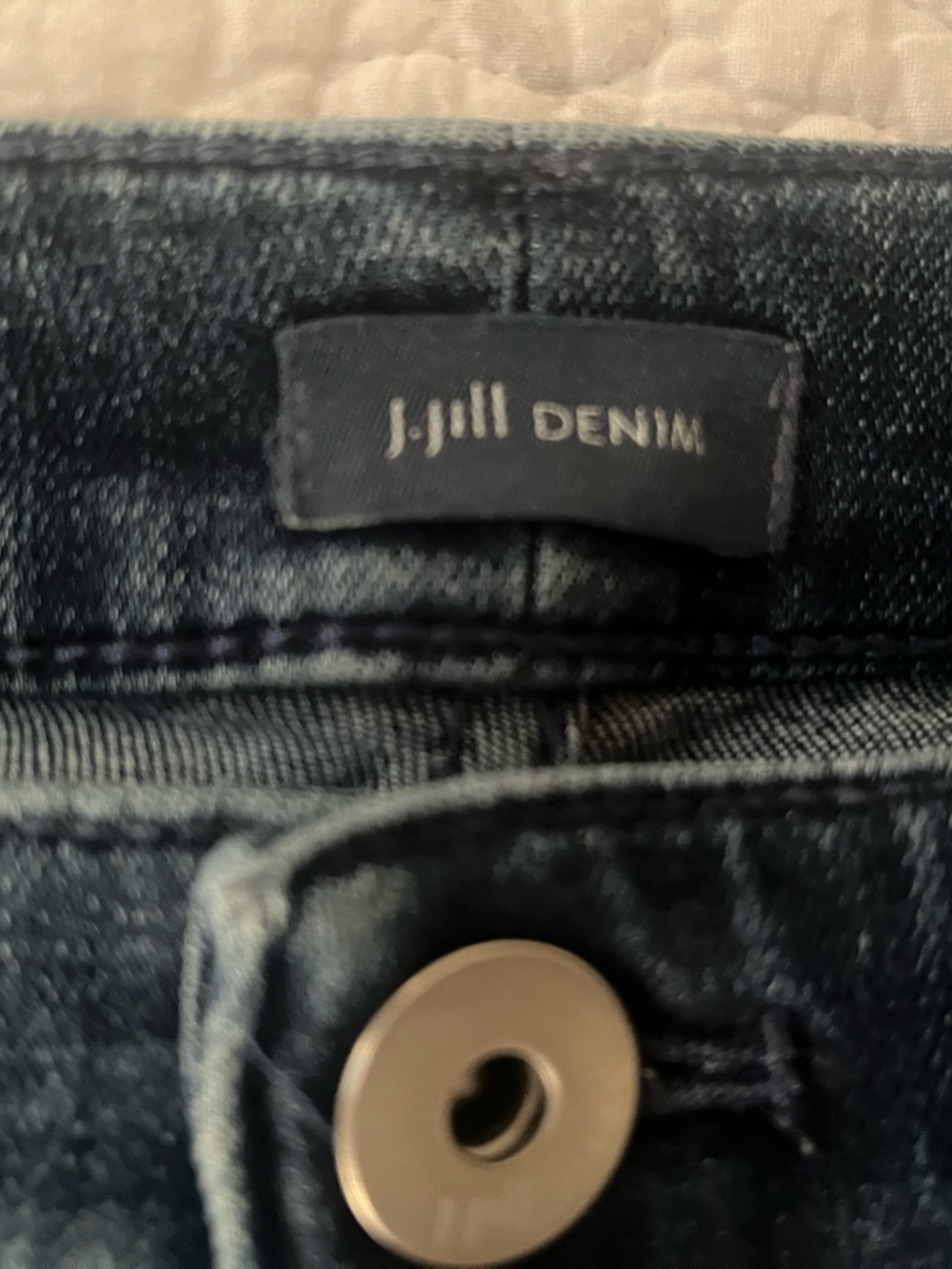 J. Jill Women's Denim Size 8 High Rise  Straight-Leg Jeans in Dark Indigo - Picture 2 of 7